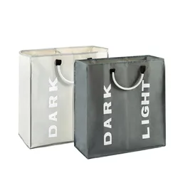Oxford Cloth Laundry Basket Home Storage Box Large Capacity Clothes Bag Partition Organize And Store Handle Dirty Clothes Basket
