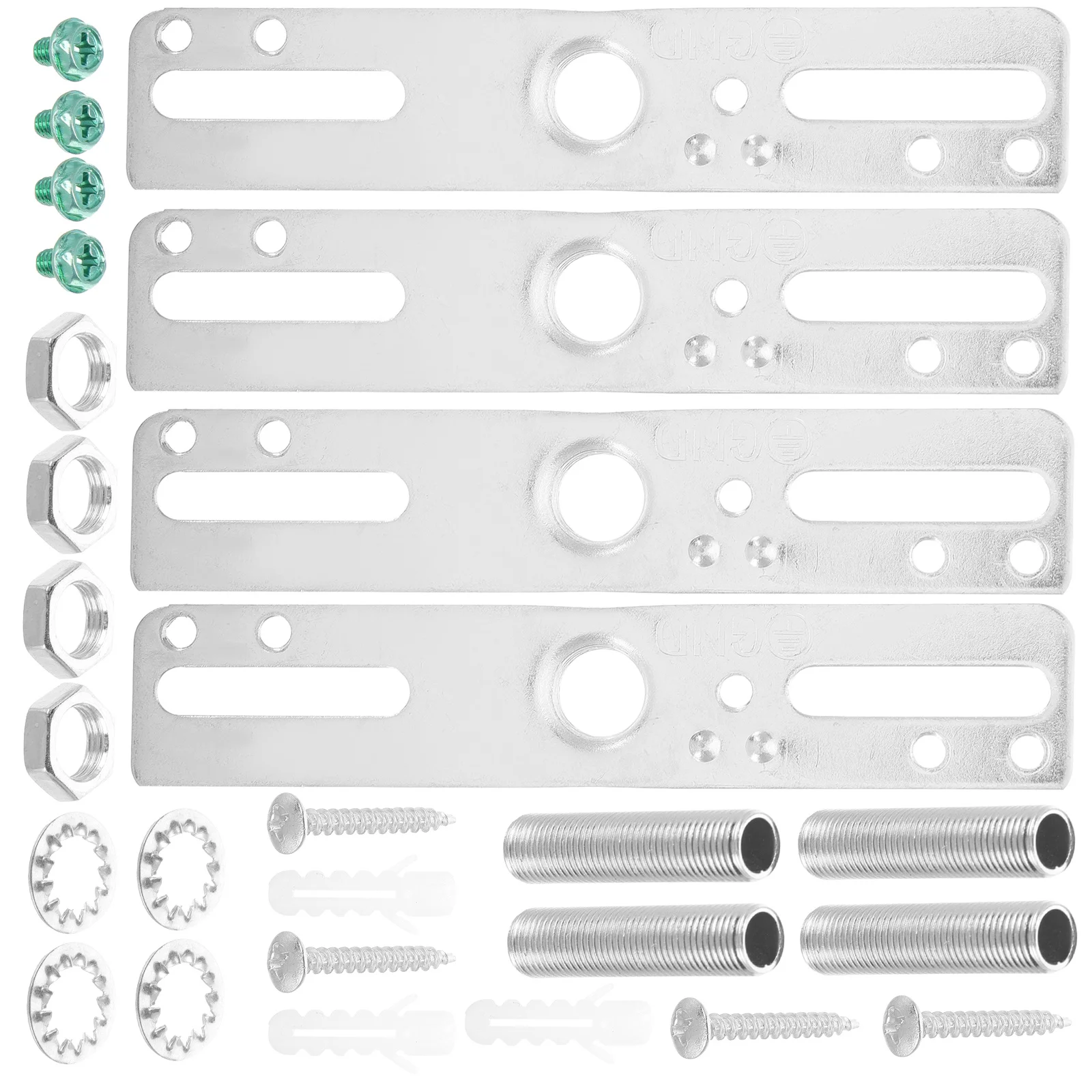

4 шт. монтажный кронштейн для потолочного светильника для люстры, подвесные светильники заподлицо, комплект регулируемой перекладины, пластина лампы