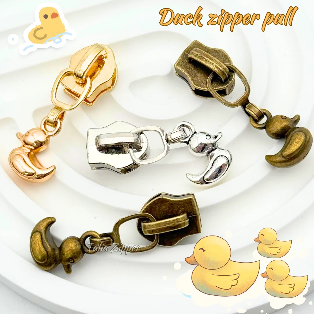 5 Pieces of #5 Nylon Duck Head Zippers, Suitable for Bags, Pockets, Clothing, and DIY Wallet Making.
