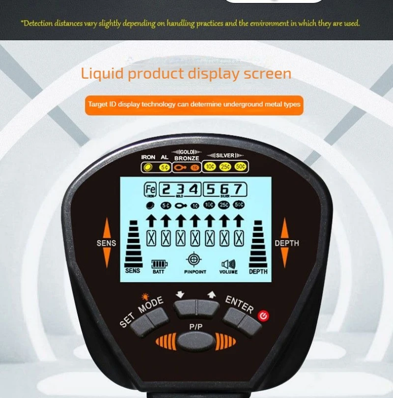 MD-830 detektor LCD profesional, detektor logam emas perak perakitan harta karun layar LCD sensitivitas tinggi