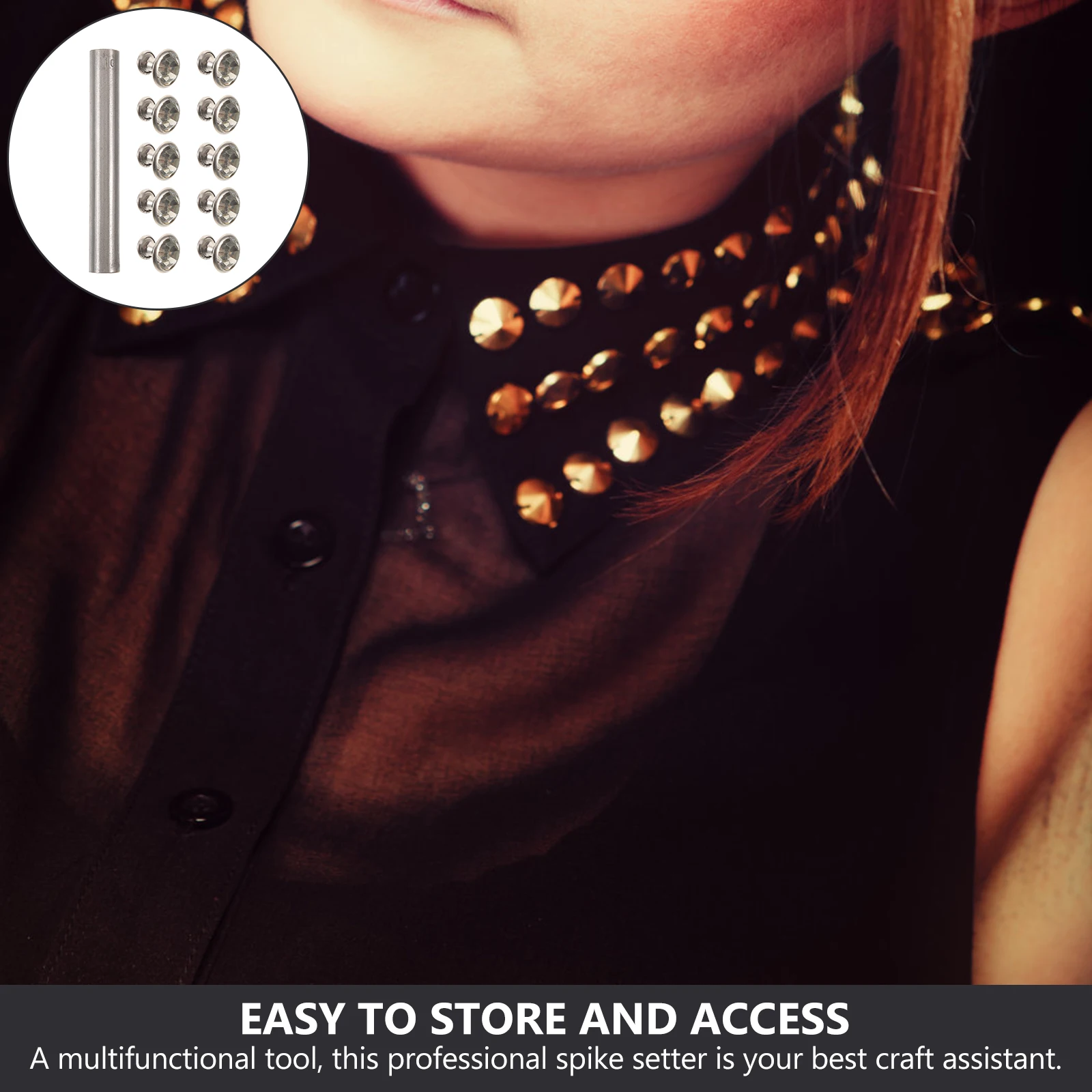 

1 set 1 Set Of Rivet Setting Tool Sturdy Spike Setter For Craft Diy Repairing Handwork Rhinestones Metal Rivet Fixing Accessory