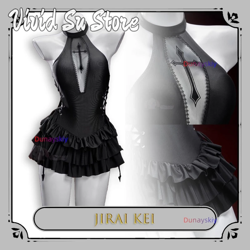 

Оригинальный черный, белый цвет, купальник с лямкой на шее, сексуальное короткое платье, летнее женское милое элегантное платье Y2k Cos с рукавами Jirai Kei