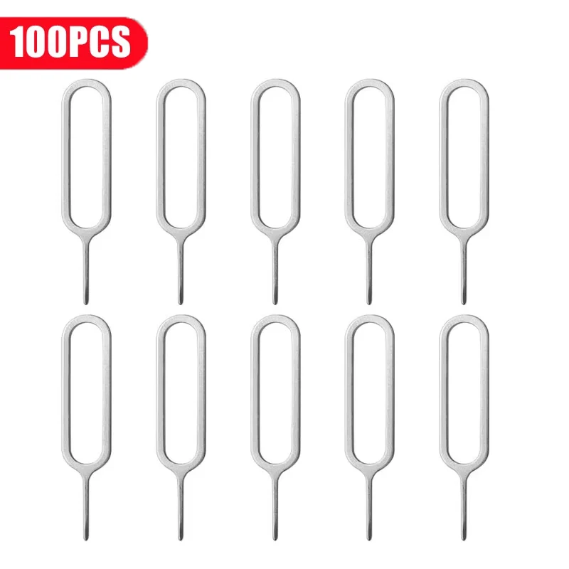 

100 шт. инструментов для извлечения SIM-карт: штырьки-эжекторы для iPhone, iPad, мобильных телефонов, аксессуары для снятия SIM-карт