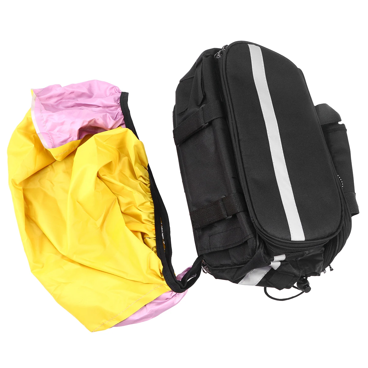 

Rear Seat Bag Trunk Pouch Rack Saddle Shoulder Travel Black Large Capacity Waterproof Folding Storage Bike Excursions