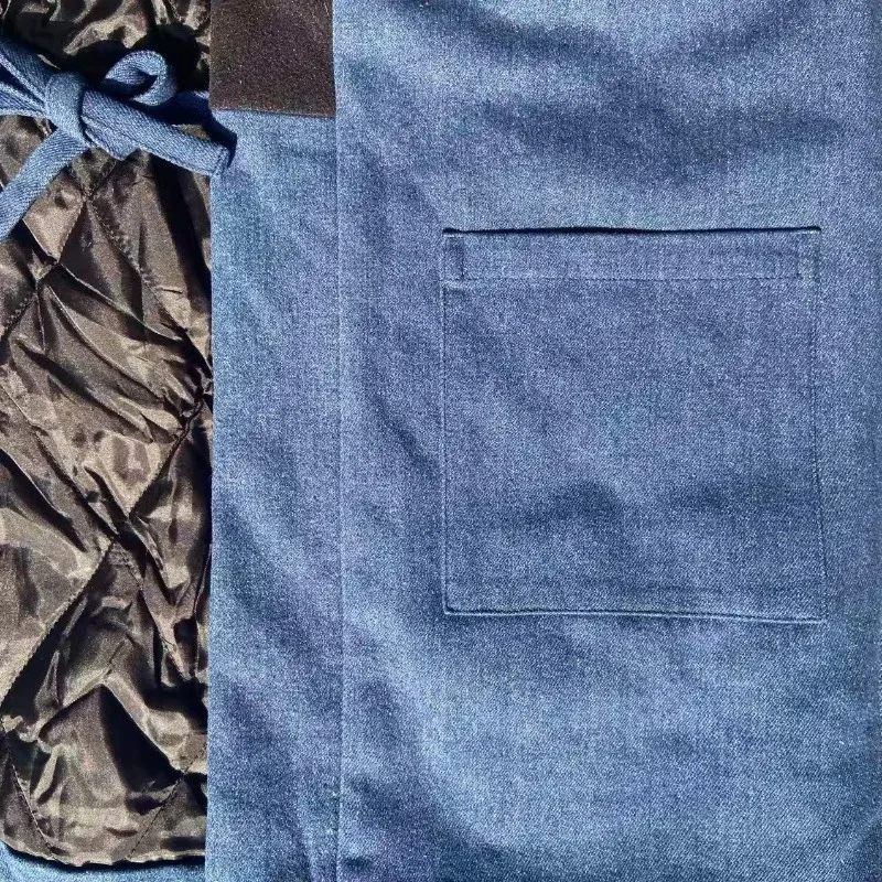 الرجال النساء الدنيم Hanten سترة الشتاء كيمونو سترة النمط الياباني النيلي الأزرق معطف Noragi للجنسين فضفاضة تناسب ملابس العمل أبلى #2