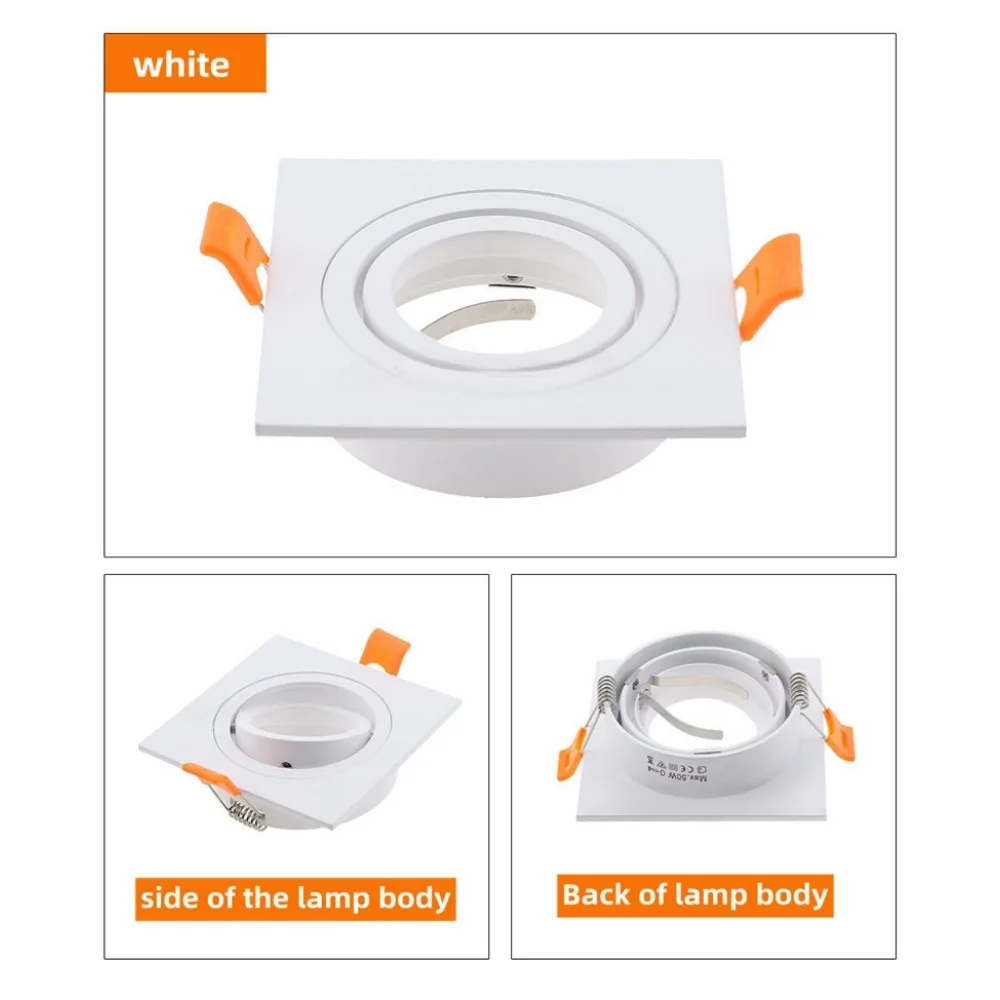 JOYINLED Round GU10 MR16 Led Stand Black/White/Silver Led Spot Light Frame E27 Lamp Holder GU10 Downlight Accessories Adjustable - view 5
