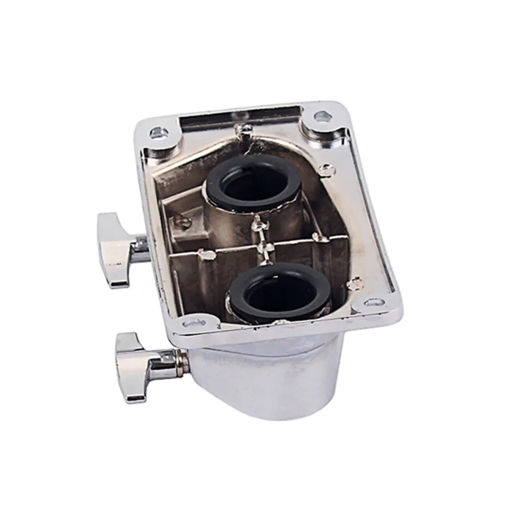 

Professional Drum Bracket Double Hole Tom Cymbal Holder Clamp Lightweight Sturdy Drum Set Kit Part High Grade Metal Accessory