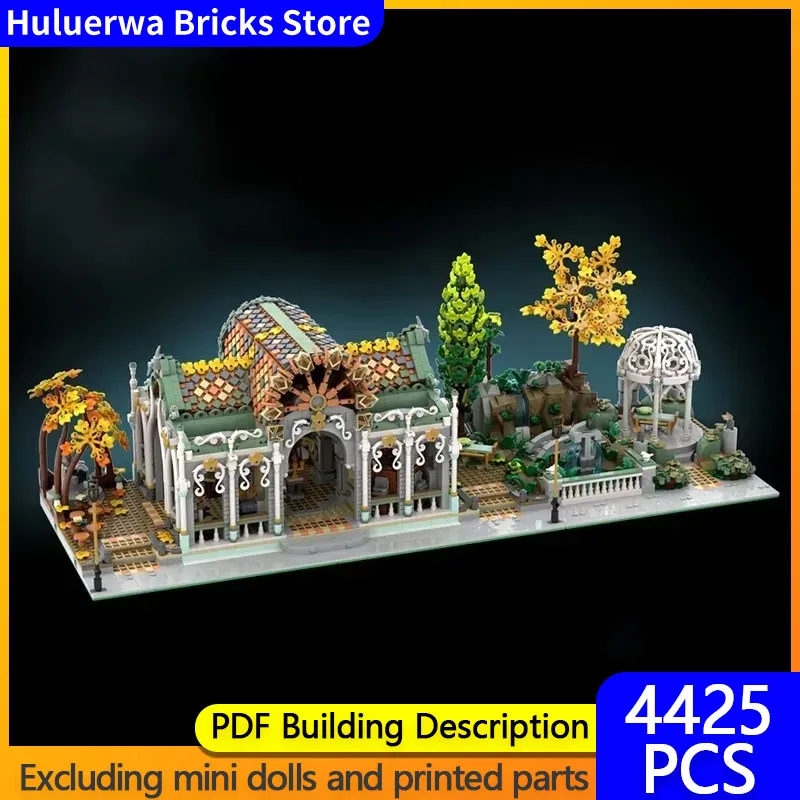 Popular Ring Movie Street View Model MOC Building Bricks Market Hall Modular Technology Gift Holiday Assemble Children Toys Suit