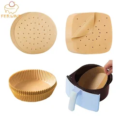 50Pcs Air Fryer Paper Special For Baking Kitchen Food Oil-proof Double-sided Silicone Oil Paper Non-Stick Steamer Pad Mat