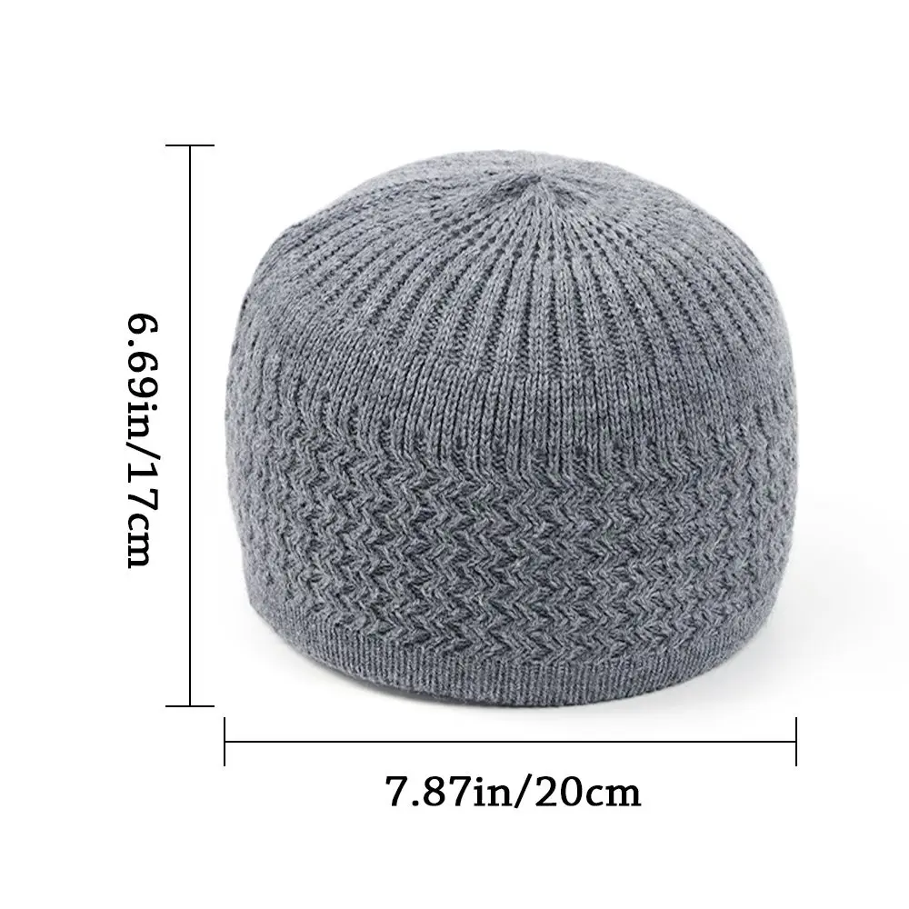 New Winter Knitted Hat Men Prayer Muslim Cap Skull Cap Beanies Cap Mosque Hats Muslim Cap