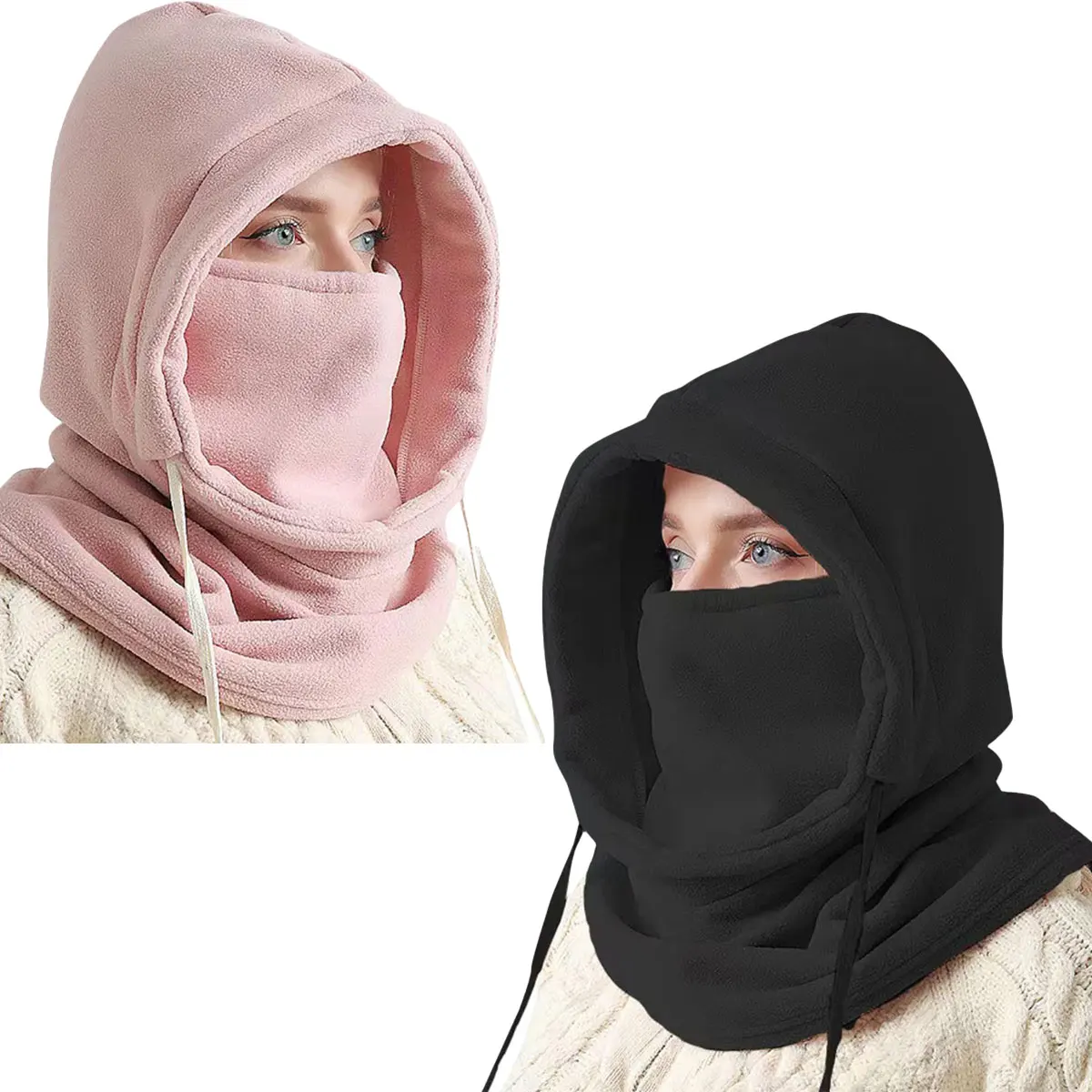 Moda Polar polar mujeres hombres pasamontañas sombrero de invierno gorros más cálidos a prueba de viento cara completa máscara de esquí gorras hombres gorros bufandas