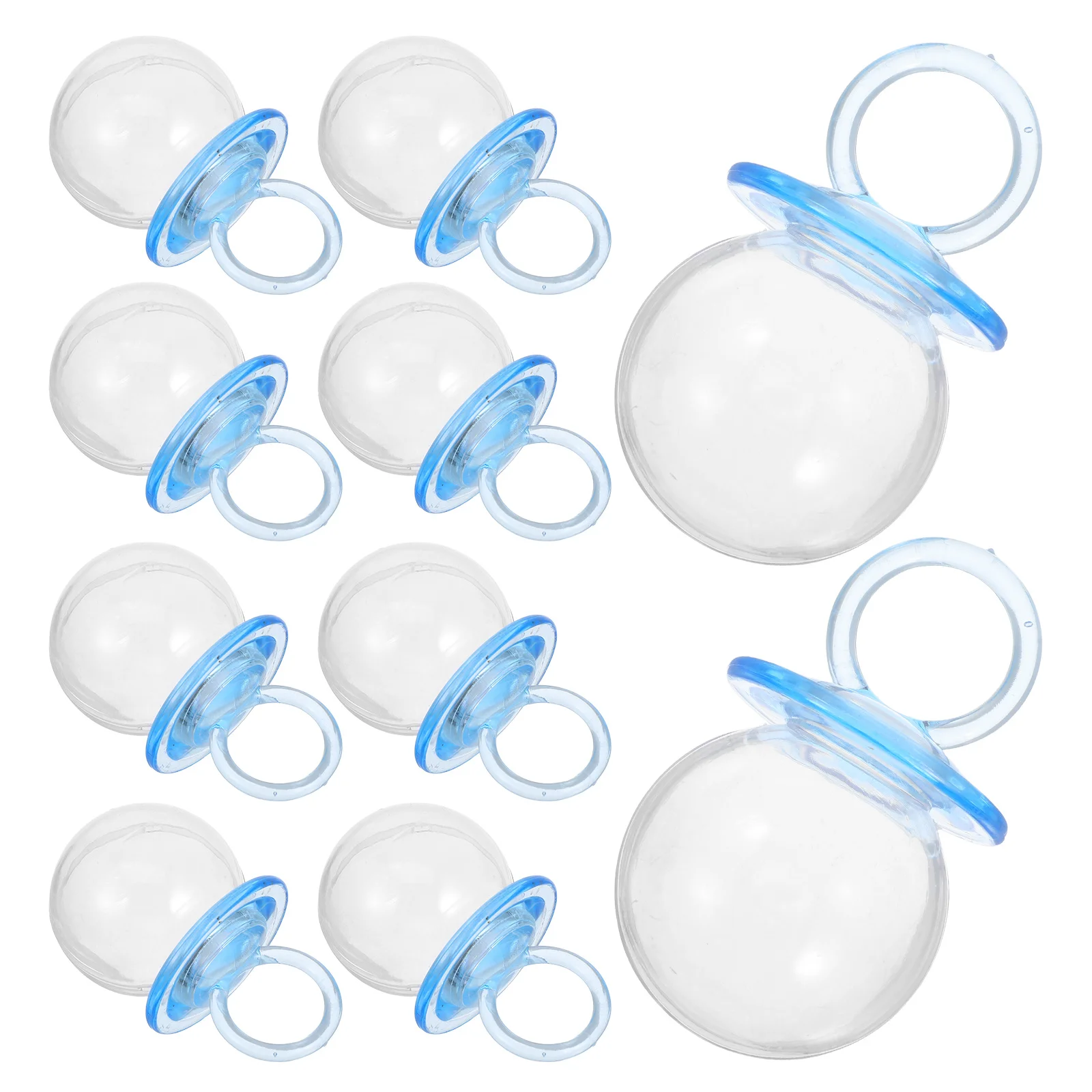 

20Pcs Clear Baby Pacifier Ring Candy Boxes Adorable Design Safe Materials Portable Party Favors Baby Shower Decorations