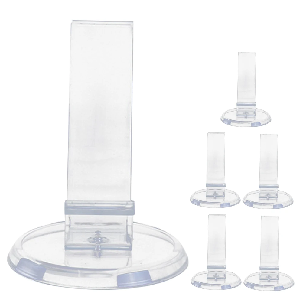 6pcs Acrylic Shoe Display Stand Clear Round Base High Heel Organizer Storage Support For Home Retail Store Use Freestanding