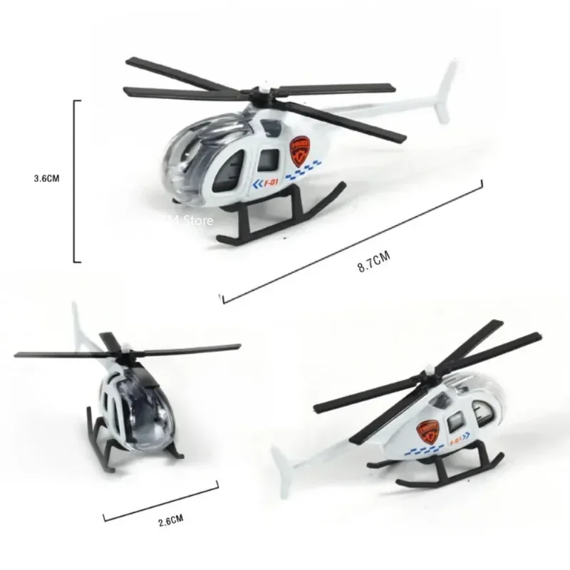 Simulation Play Vehicles Aircraft Models Alloy Model Aircraft Children's Toy Decoration Boy's Toy Taxi Helicopter Gift