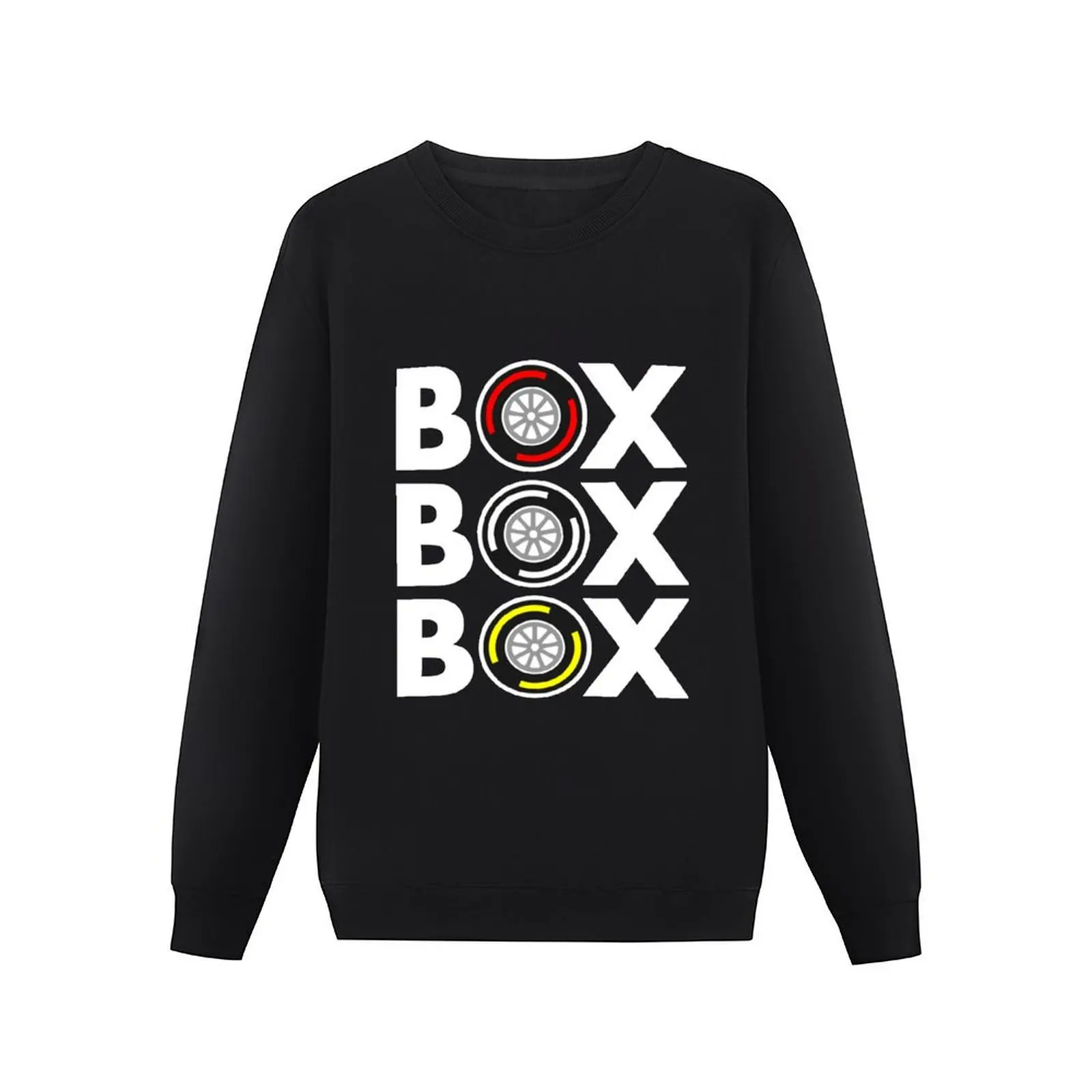 Box Box Box F1 Tyre Compound White Text Design Pullover Hoodie mens designer clothes men's winter sweater winter man sweatshirt