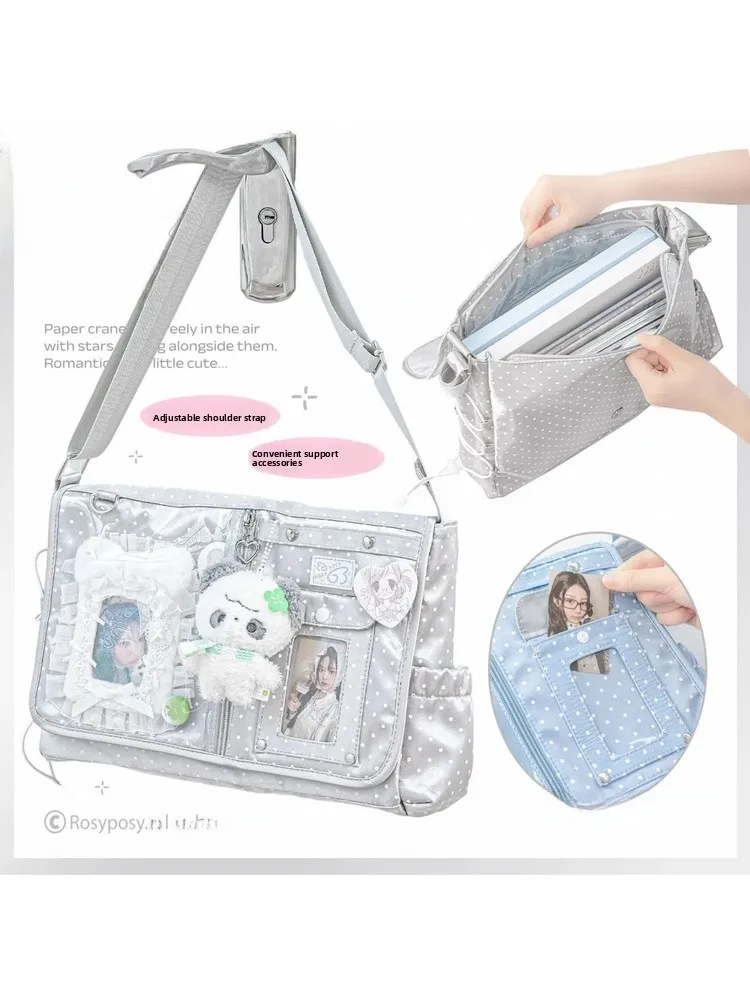 

RosyPosy Faionable Commuter Women's oulder Bag Crossbody Bag Supportive Candy Color Soft Bag Zipper Closure Foldable