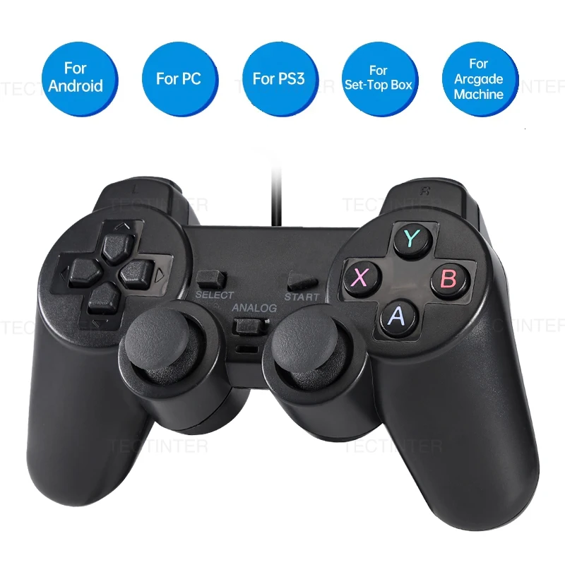 Wired USB Controller For PS3 Accessories Dual Vibration Joypad For Android Gamepad PC Joystick USB PC Game Controle