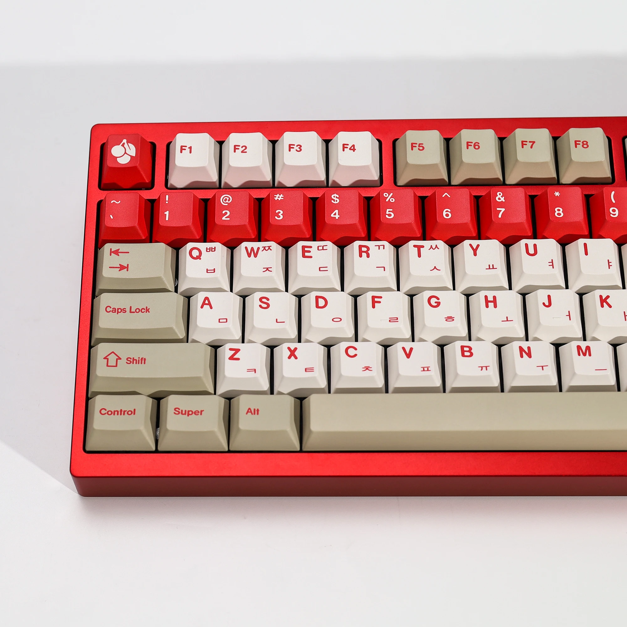 KBDiy Koreanische Tastenkappen Retro GMK Red Alert Cherry Profile PBT Ailce Tastenkappen Maßgefertigt für 60% Gaming Mechanische Tastatur KIT Tastenkappen – Detail 9