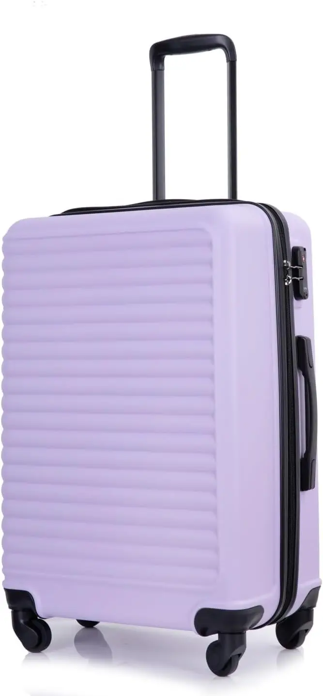 Leve Hardside Mala com rodas Spinner, bagagem de bagagem, lavanda 2"