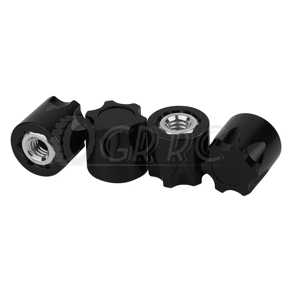 4PCS Aluminium Metal Alloy Wheel Rim Center Cap M4 Nut for 1/10 RC Crawler TRX4 Axial SCX10 90046 D90 Tamiya MST