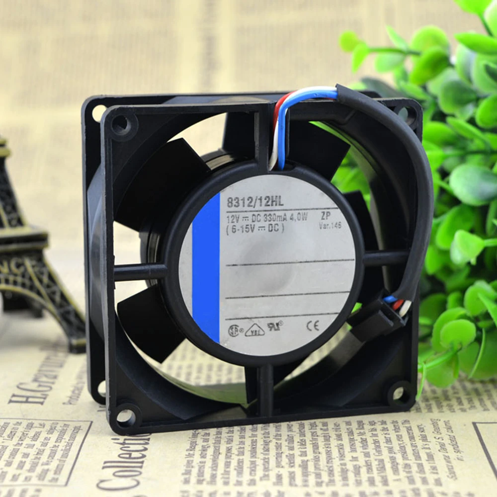 Neuer Lüfter 8412 N2G DC 12 V 170 mA 2 W 8025 80 x 80 x 25 mm 3-Draht