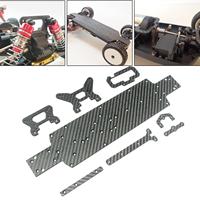 1:10 Carbon Fiber Chassis Car Bottom Shock Tower Board Set for Wltoys 104001