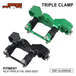 Motorcycle Accessories CNC Triple Clamp Steering Stem Bar Mount For Kawasaki KLX110 KLX 110 KLX110L KLX 110L 2002-2023 Aluminum