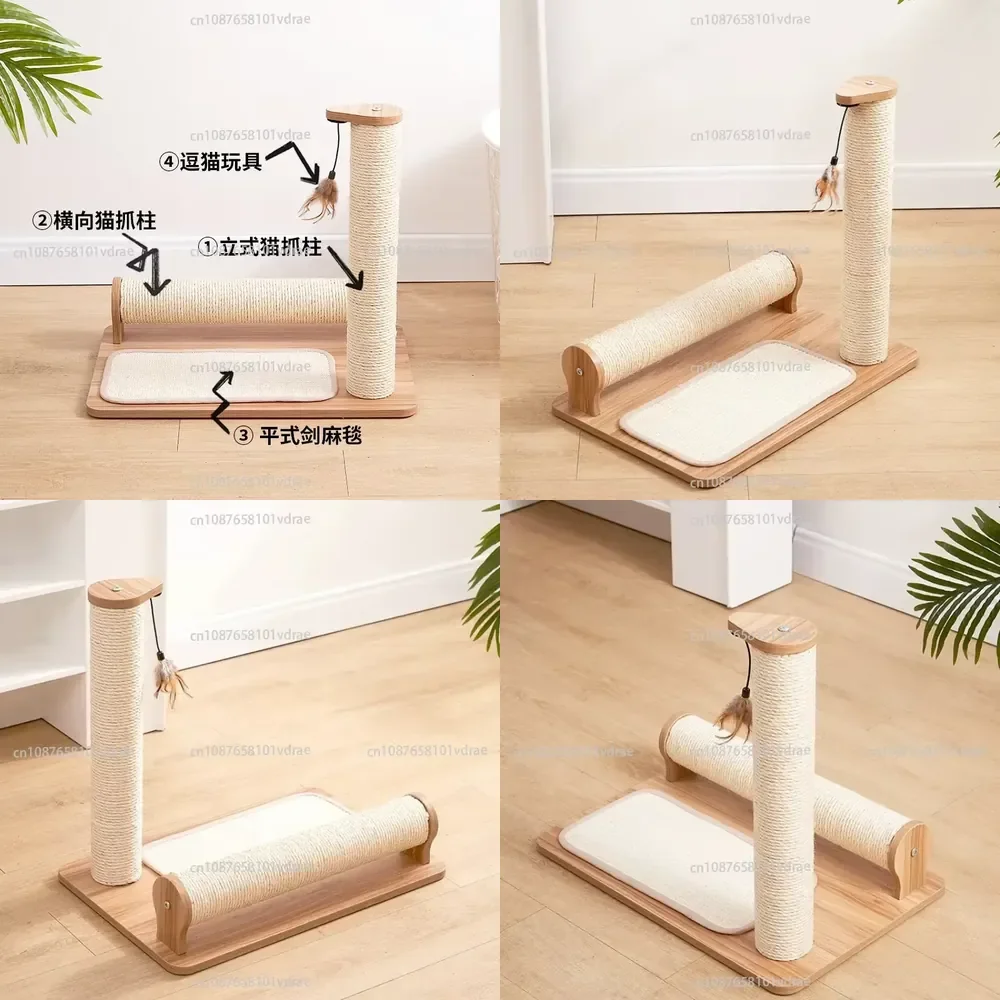 Sisal Cat Scratcher: Durable, Lint-Free, Upright Scratching Post for Cats—Scratching, Rubbing, and Itching Toy—Cat Supplies