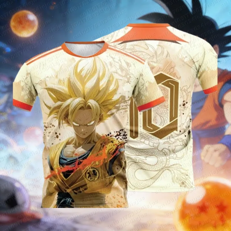 

Футболка-джерси 2026 в стиле аниме Dragon Ball для мужчин и женщин, оверсайз, летняя, быстросохнущая, спортивная, дышащая, для косплея