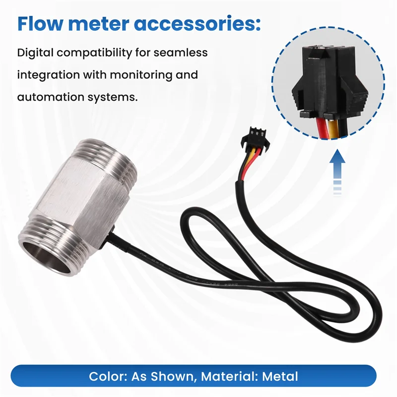 

AB34-YF-B10-S 1Inch Hall Effect Flow Meter Water Flow Sensor Liquid Flow Meter Industrial Fluid Flow Rate Sensor For Plumbing