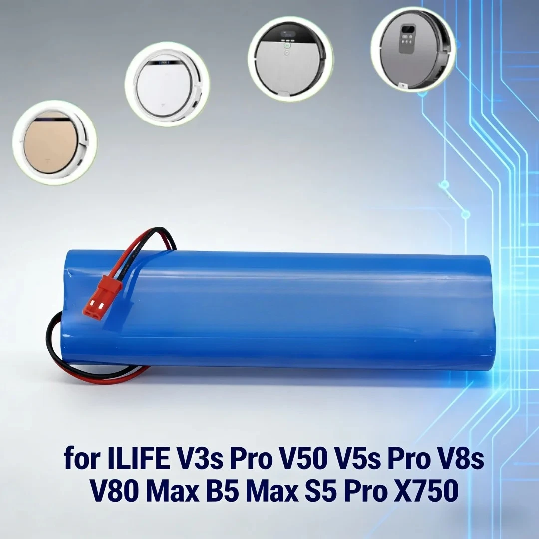 

Replacement 14.8V Li-ion Battery for ILIFE V3s Pro V5s V8s Max X750 B5 Max, Multi Capacity Selection Robot Vacuum Cleaner Pack