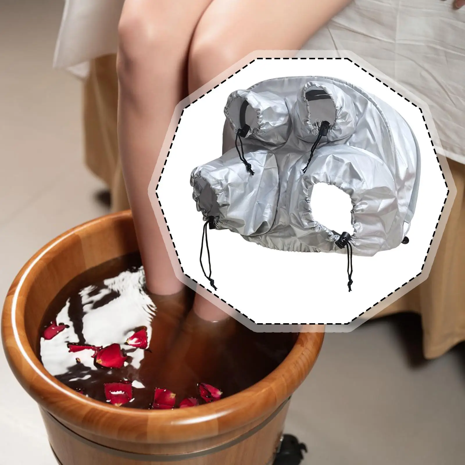 

Ведро-вытяжка для ног, легкая водонепроницаемая для фумигации домашнего отеля