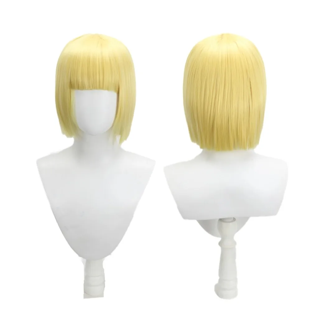 BLEACH Shinji Hirako Cosplay Wig Spiky Yellow Short Bob Synthetic Hair