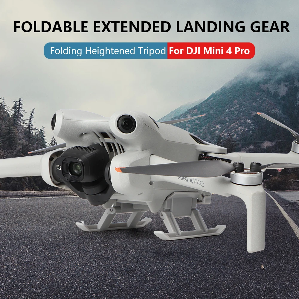 معدات الهبوط القابلة للطي خفيفة الوزن ومضادة للسقوط وسريعة الإصدار لزيادة مسند الحماية لملحقات الطائرة بدون طيار DJI Mini 4 Pro