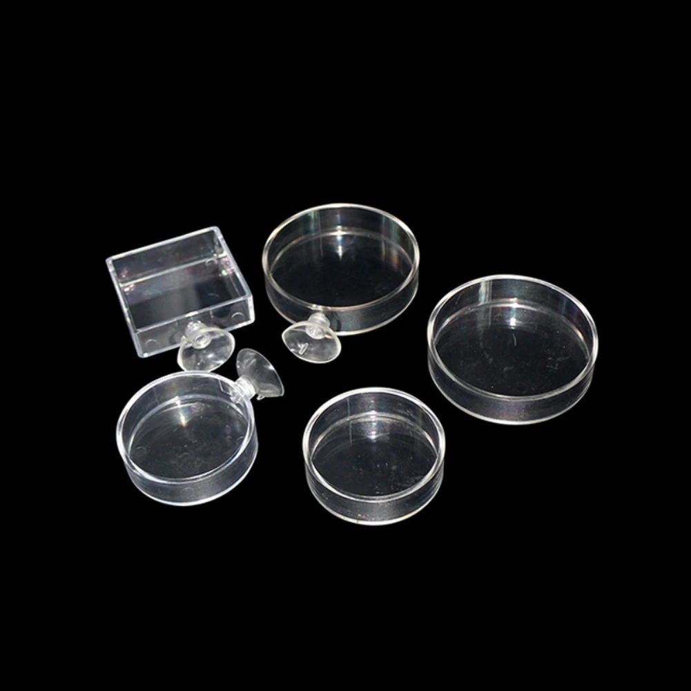 HighTransparent Acrylic Aquarium Fish Tank Shrimp Food Feeding Circle Feeder Floating Bottom Feeder Fish Shrimp With Suction Cup