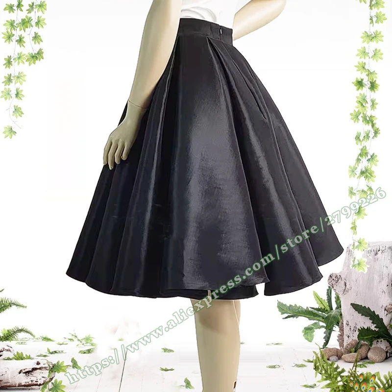 2023 Chic and Elegant woman skirt Large size Social plus size Sun Umbrella skirts for women 4xl 5xl 6xl midi skirt knee length