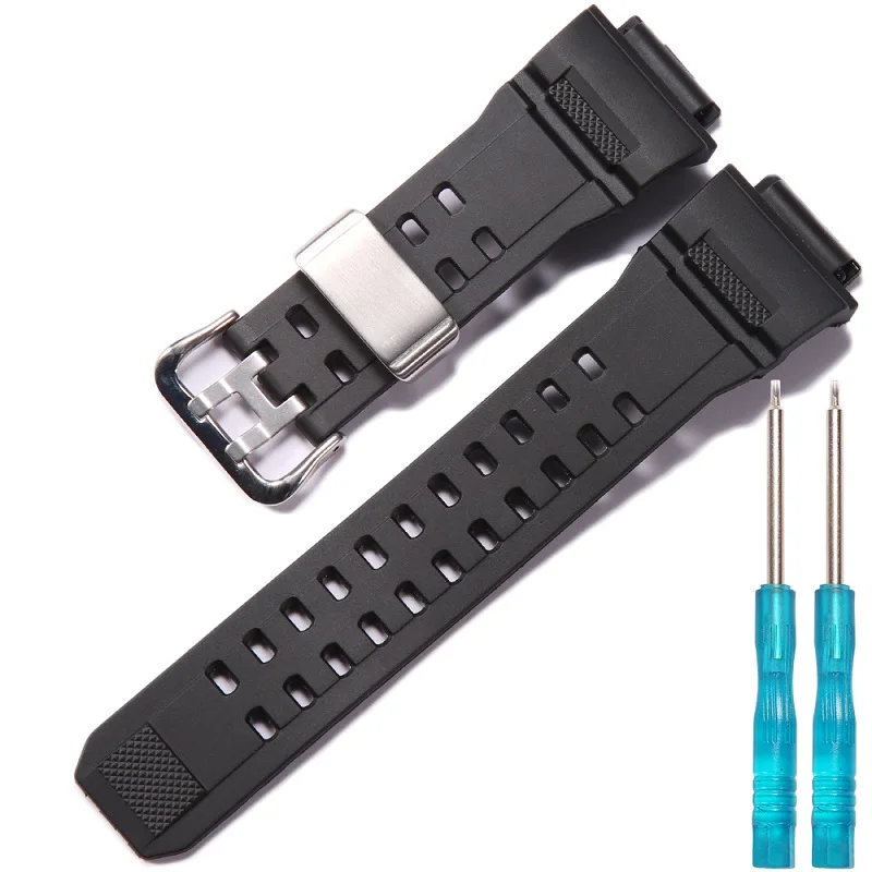 

Resin Strap Suitable for Caiso GW9300 GW-9400 Master Men's Sports Watchband bracelet Stainless Steel Buckle Loop Black