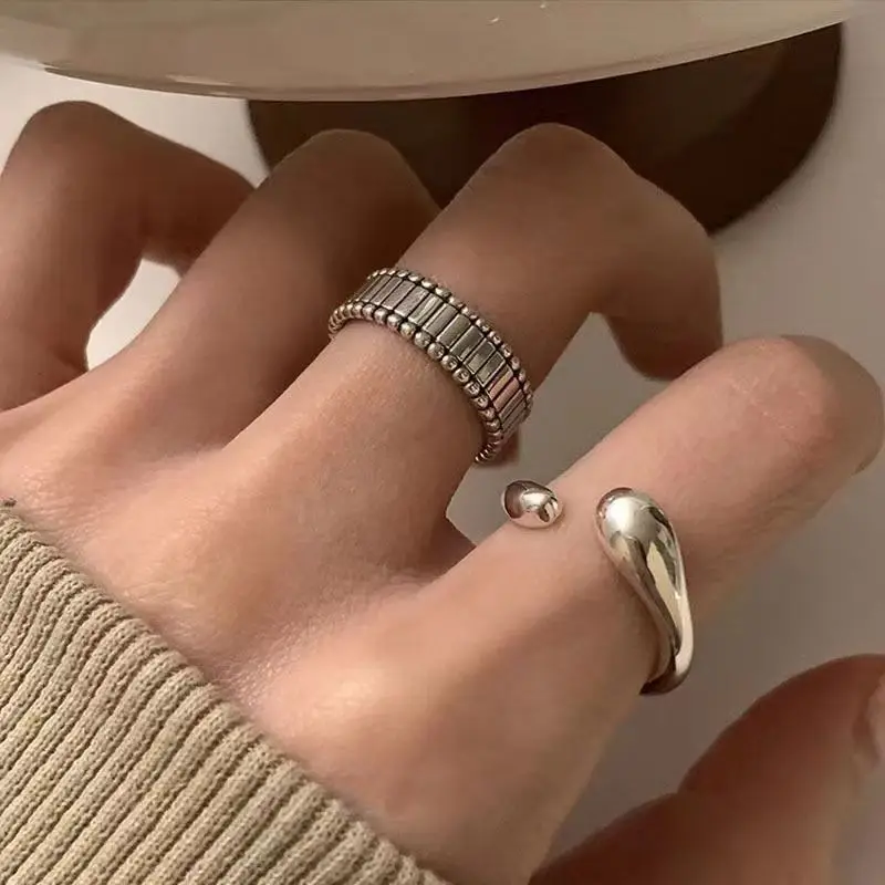 Anello regolabile irregolare creativo personalizzato Anello geometrico da donna semplice e alla moda Vendite dirette all'ingrosso di gioielli