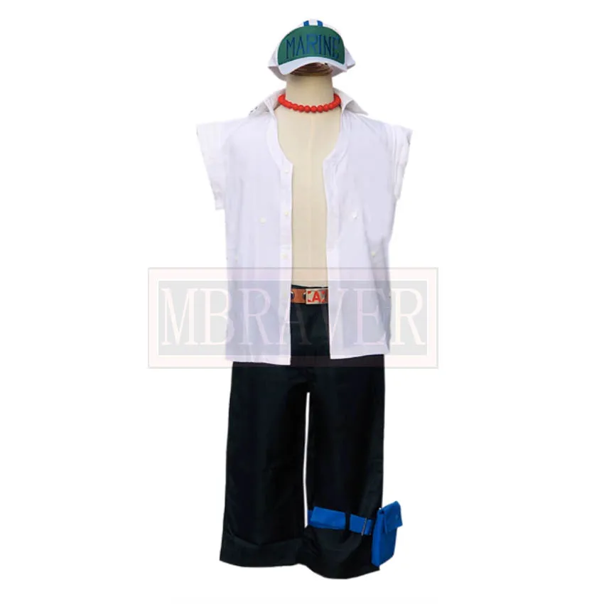 Portgas D Ace Marine Include Hat Cosplay Costume Halloween Uniform Outfit Custom Made Any Sizes