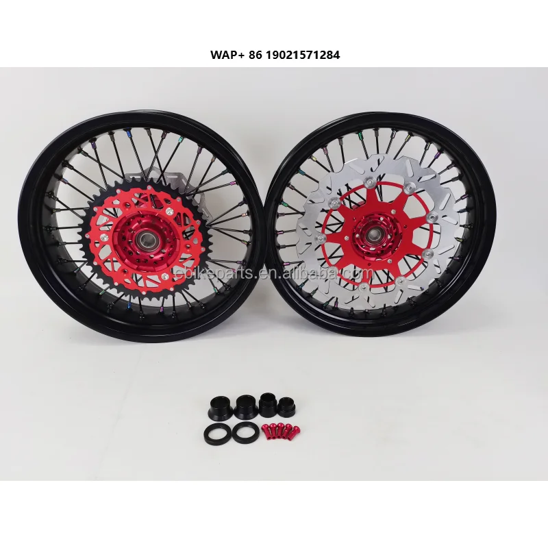 

Supermoto Wheels for HONDA CRF 250 450 New Condition High Strength 17 Motorcycle Spoke Wheels Aluminium Alloy Superb Performance