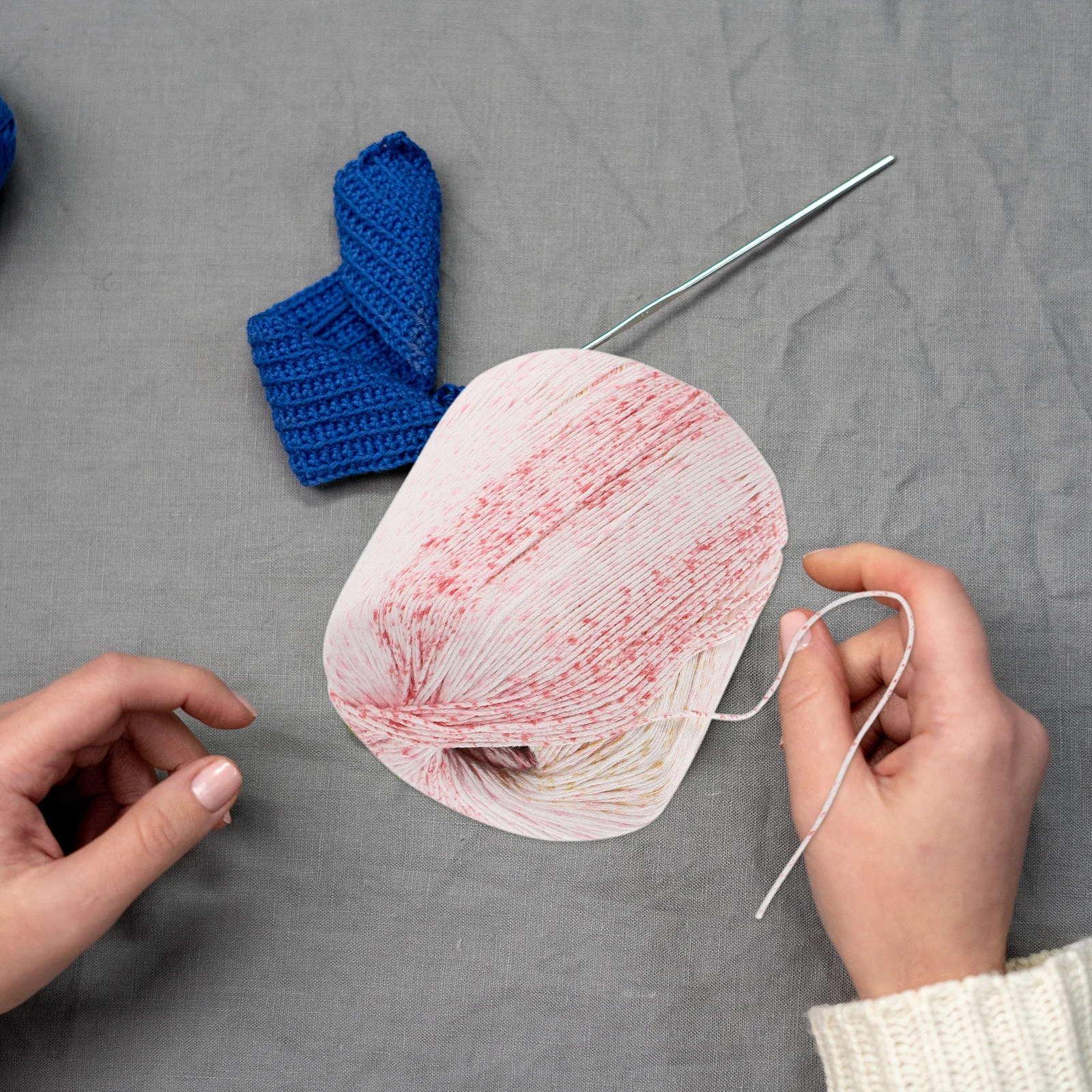 

1 Roll Gradient Cotton Yarn Thick Soft Knitting Crochet Craft Diy String For Scarf Hat Blanket Warm Comfortable Handmade Weaving