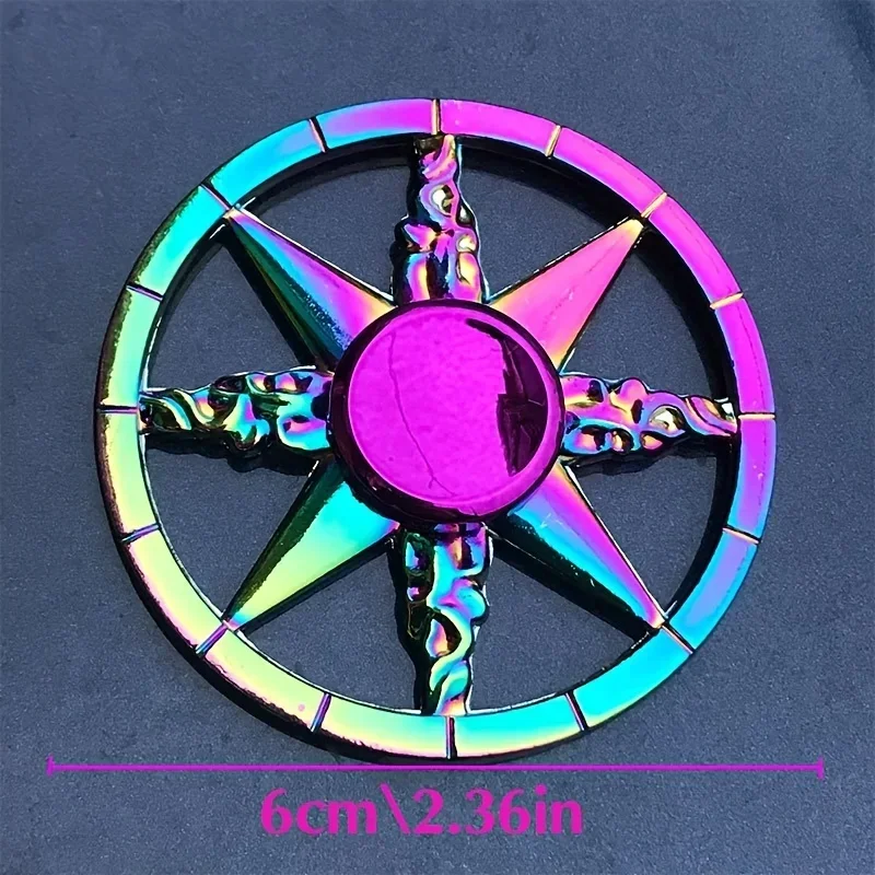 Premium Rainbow Fidget Spinner High-Speed Metal Spinner with Colorful Finger Design and Perfect Birthday or Christmas Gift Idea