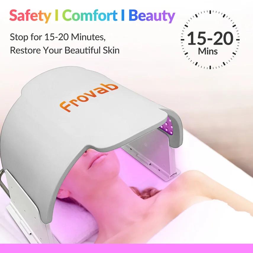 Silicone 7 Colors Face Led Light Mask Blue Light Therapy Beauty Device for Brighten Skin Colour Blemishes Anti-Aging Firm Skin