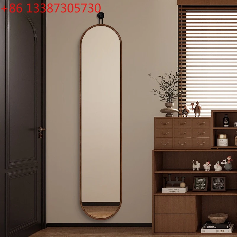 

Medieval style, very narrow and long mirror feeling, wall-mounted retro full-body mirror