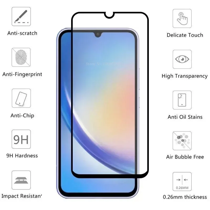 2db Merevlemez Áttekinthető Hamis színben tüntet fel Hátvéd számára samsung Galaktika A14 A04 a04e üvegek edzett üvegek számára samsung A24 A34 A54 F14 M14 4G 5G fólia
