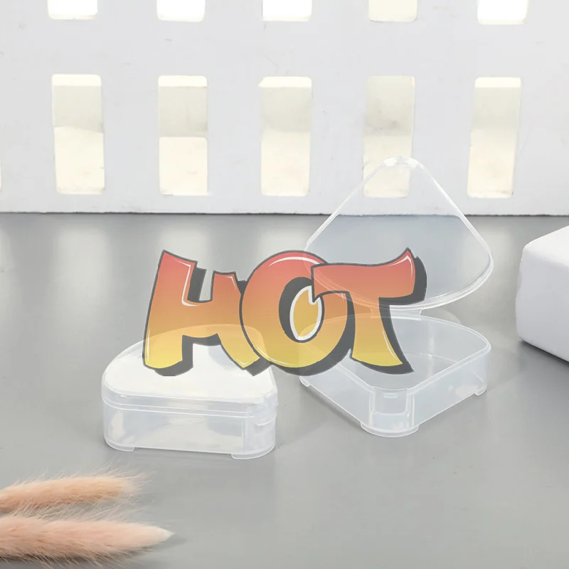 Custodia in plastica da 10 pezzi per soffio in spugna trasparente, borse per cosmetici da viaggio portatili, custodia per cosmetici