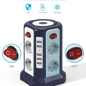 Smart Socket Tower mit 5 USB -Anschlüssen, multifunktionaler Expansion, individueller Haus- und Büroschaltersteuerung, Euro, 8 Positionen Hauptverkaufstabelle Hauptverkaufstabelle - №9