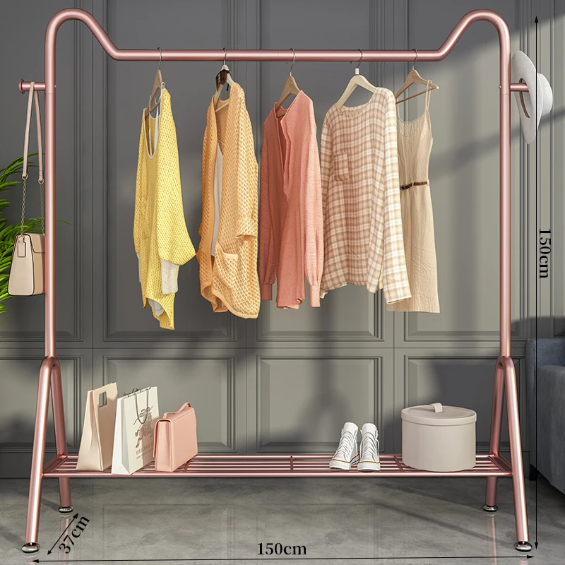 Black Drying Rack Clothes Portable Metal Balcony Minimalist Gold Clothes Rack Floor Arara De Roupa Furniture Living Room