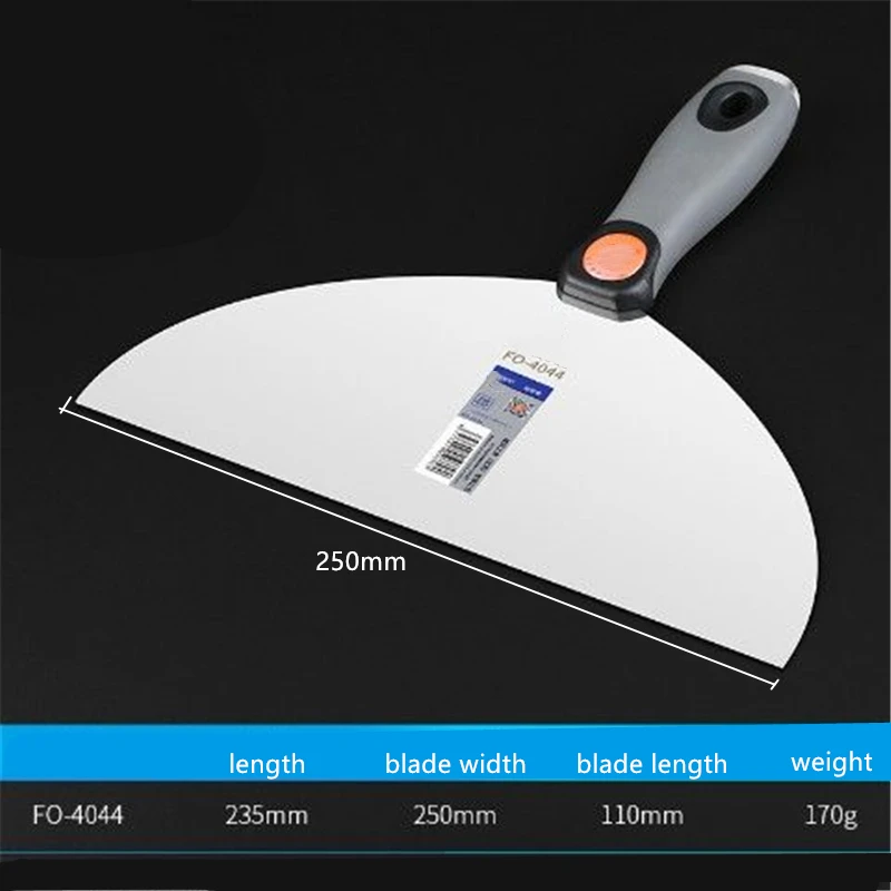Stainless Steel Drywall Plastering Scraper Tool (FO4040-FO4045)-Multi-Function Putty Knife/Trowel for Wall Cleaning&Construction