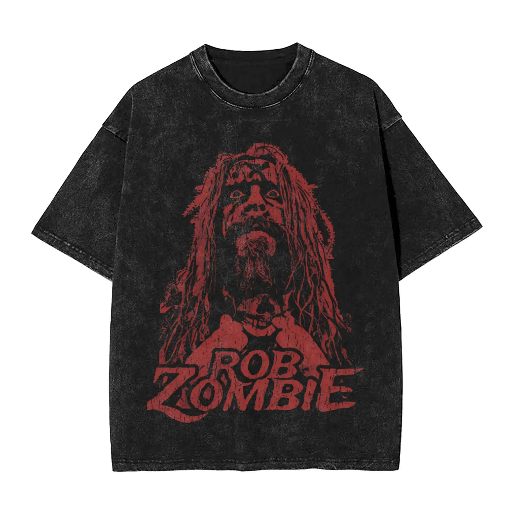

Мужская и женская футболка Robs Zombies, потертые футболки, хипстерские летние футболки 90-х годов Y2K, классические простые повседневные топы больших размеров